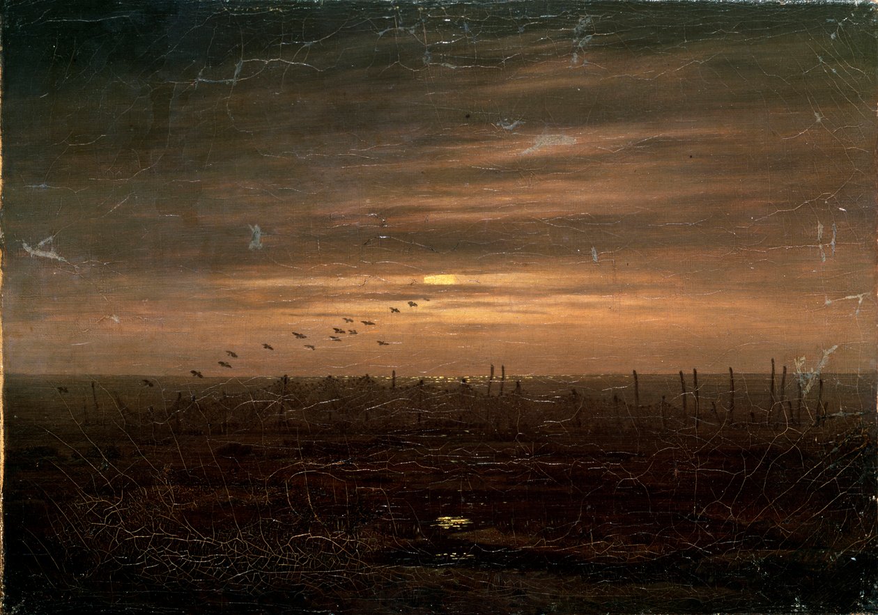 Fiskegarn, sent på 1700- eller 1800-tallet av Caspar David Friedrich