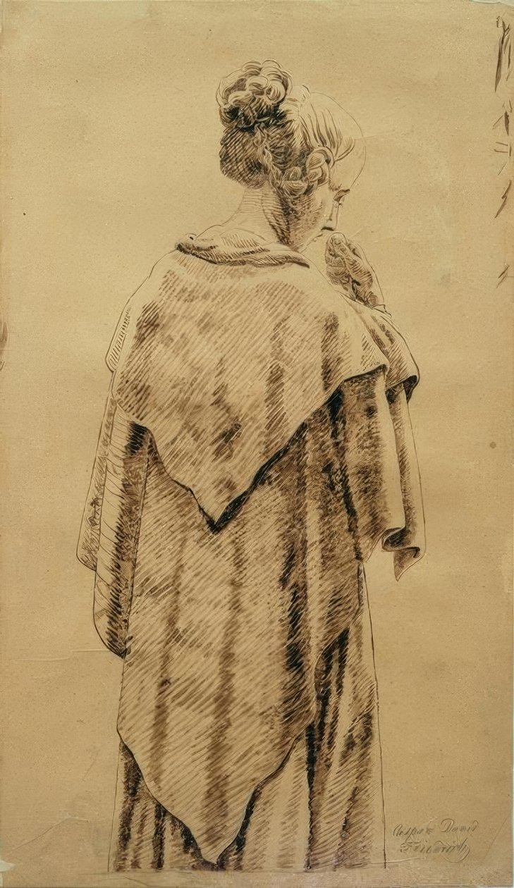 Kvinne i sjal av Caspar David Friedrich