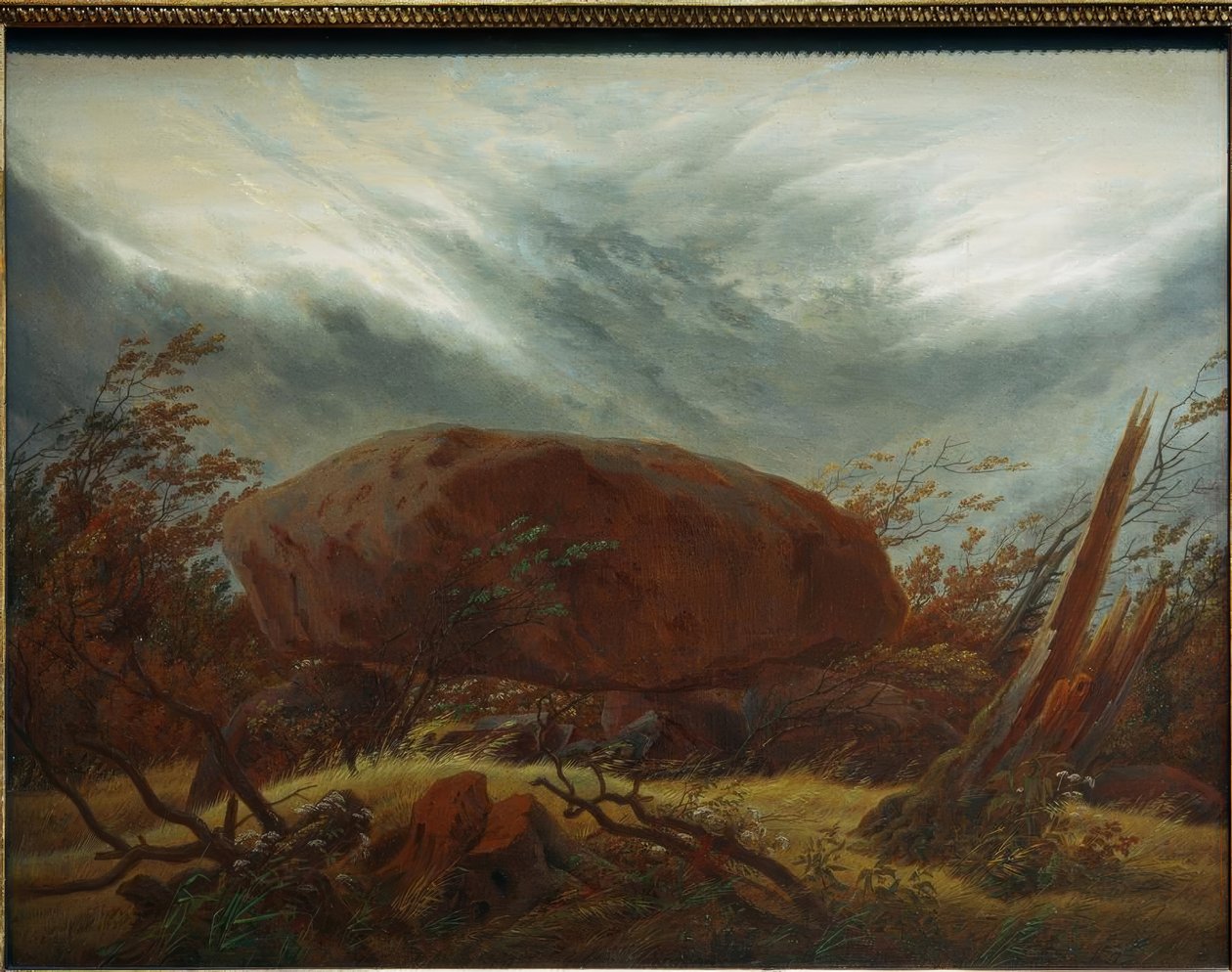 Megalittisk grav om høsten av Caspar David Friedrich