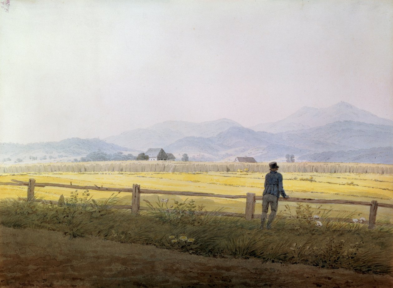 Landskap, tidlig 1800-tall av Caspar David Friedrich