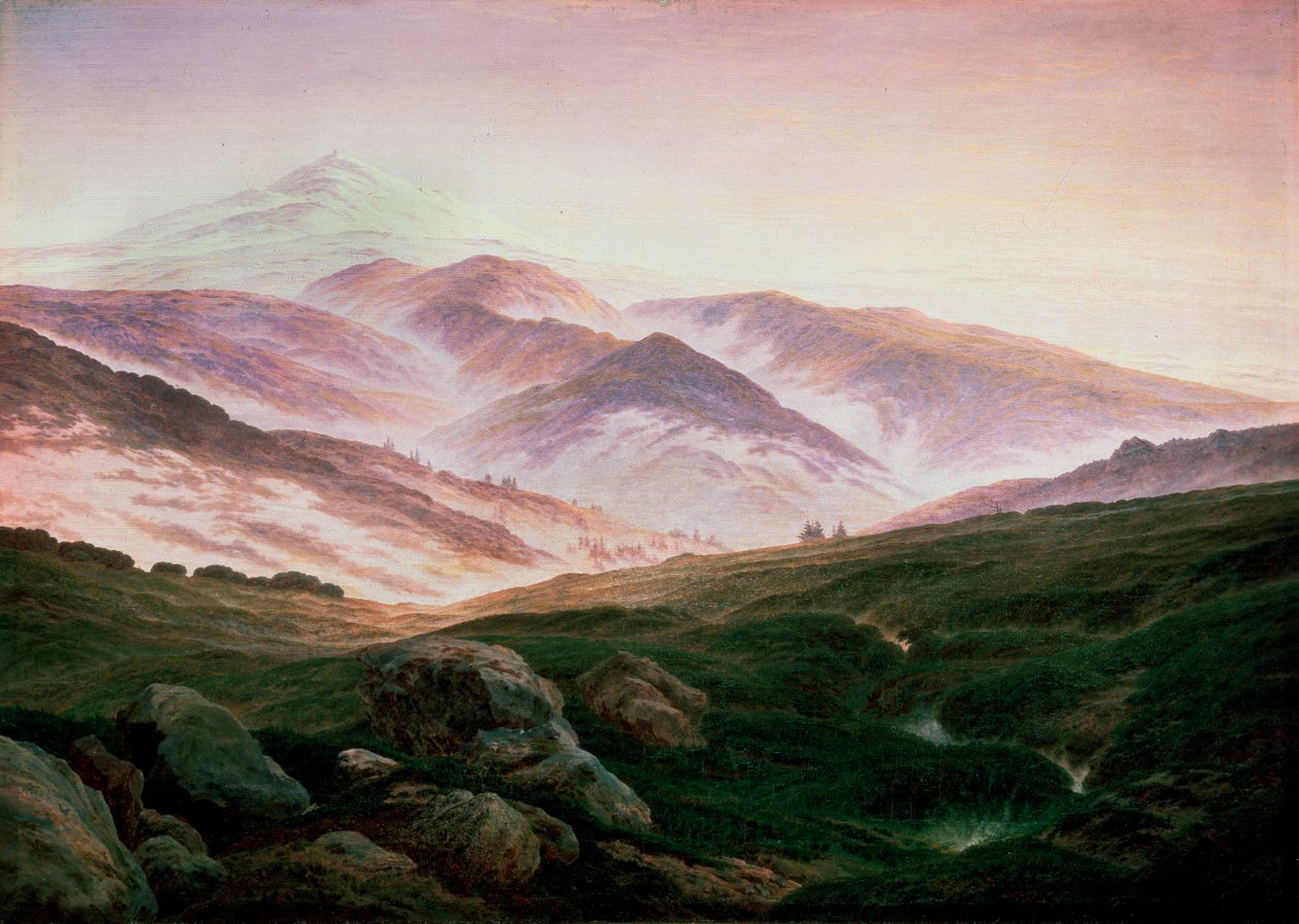 Minne om Riesengebirge, 1835. av Caspar David Friedrich