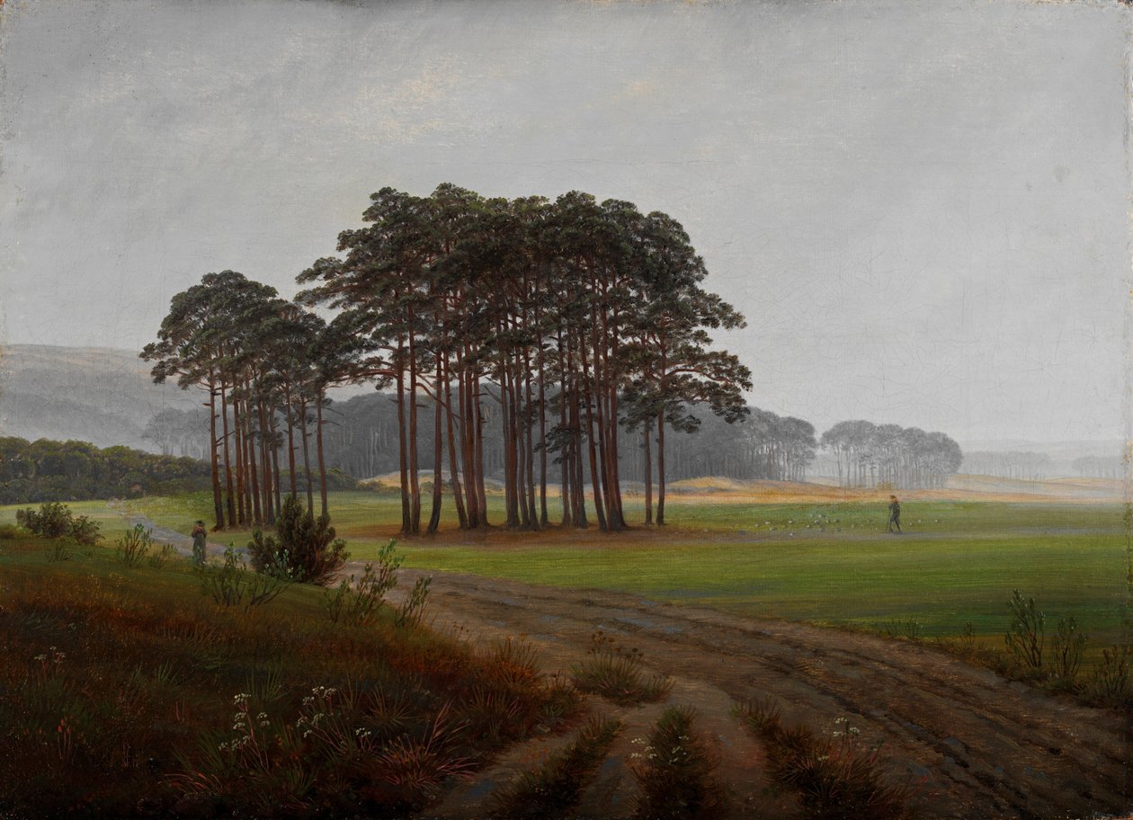 ""Moments de la journee : le midi"" (Tidene på dagen: Middagen) Peinture de Caspar David Friedrich (1774-1840) 1821-1822 - Olje på lerret Dim 22x30 cm Niedersaechsisches Landesmuseum, Hannover av Caspar David Friedrich
