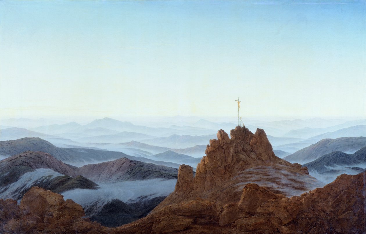 Morgen i Riesengebirge, av Caspar David Friedrich av Caspar David Friedrich