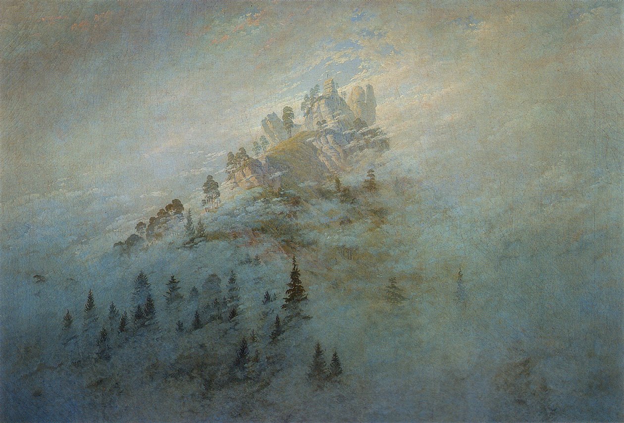 Morgentåke i fjellene, 1808 av Caspar David Friedrich