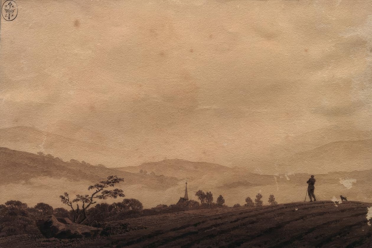 Tåket morgen av Caspar David Friedrich
