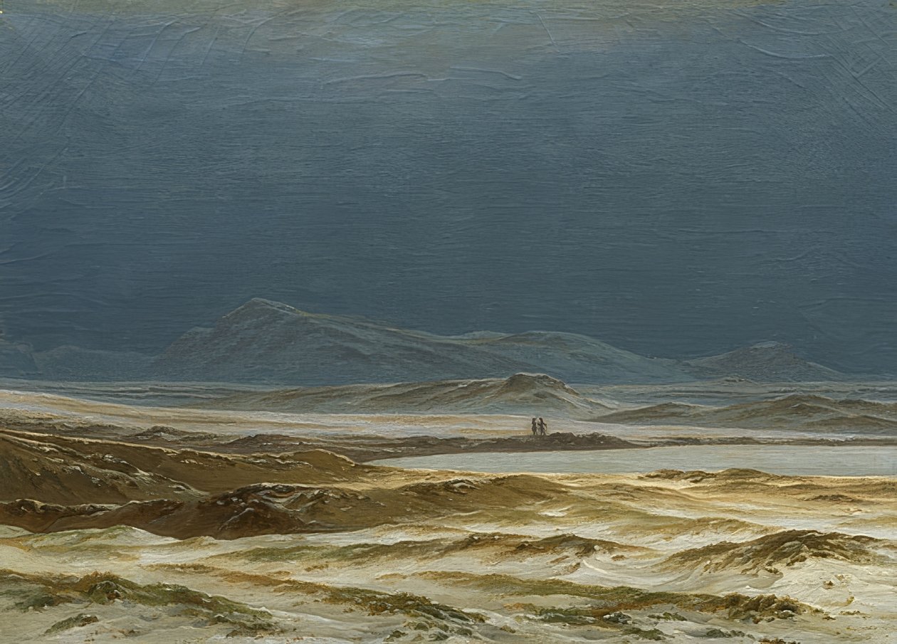 Nordisk landskap om våren. Rundt 1825 av Caspar David Friedrich