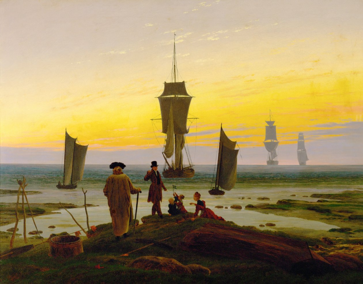Livets perioder (olje på lerret) av Caspar David Friedrich