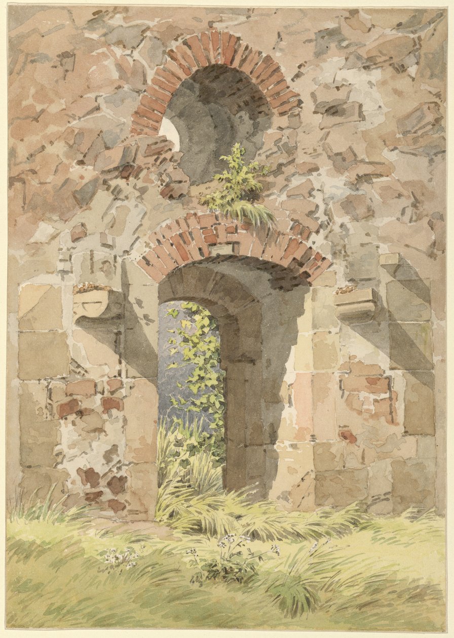 Ruin av klosteret til det hellige kors, Meissen, 1824. av Caspar David Friedrich