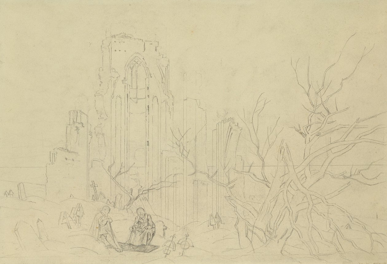 Studie for vinteren, 1803 av Caspar David Friedrich