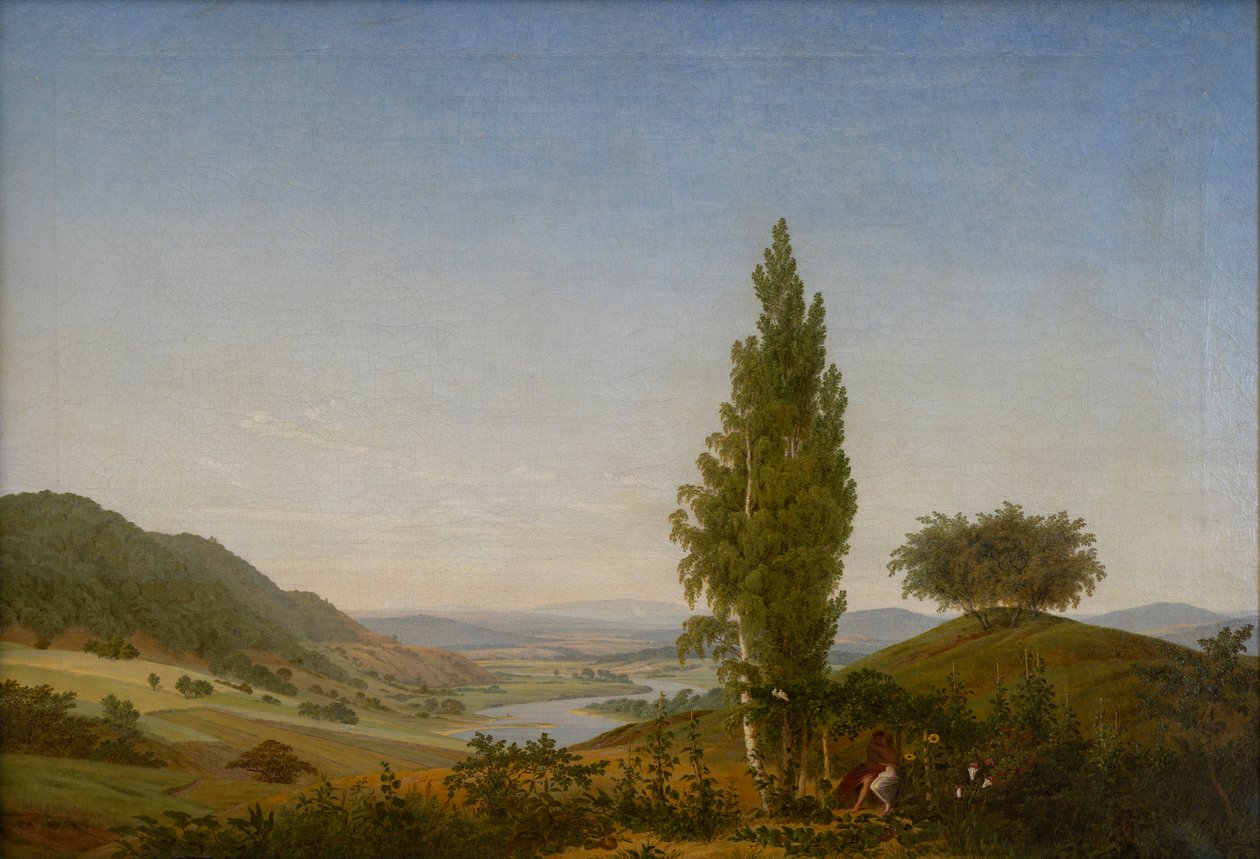 Sommeren (Landskap med et par) av Caspar David Friedrich