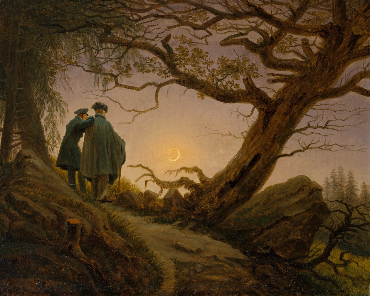 To menn som betrakter månen, ca. 1825-30. av Caspar David Friedrich