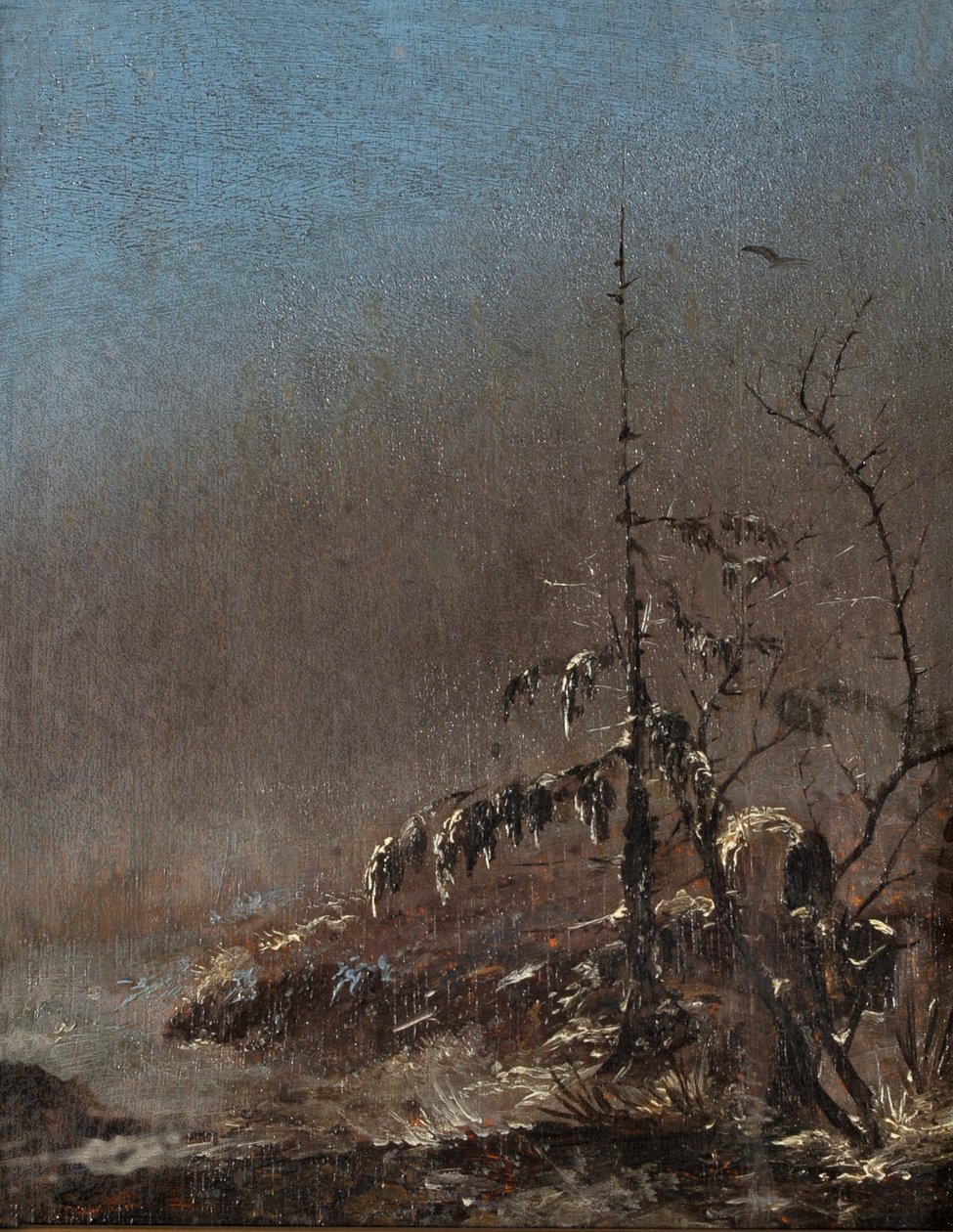 Snødekket lite tre av Caspar David Friedrich