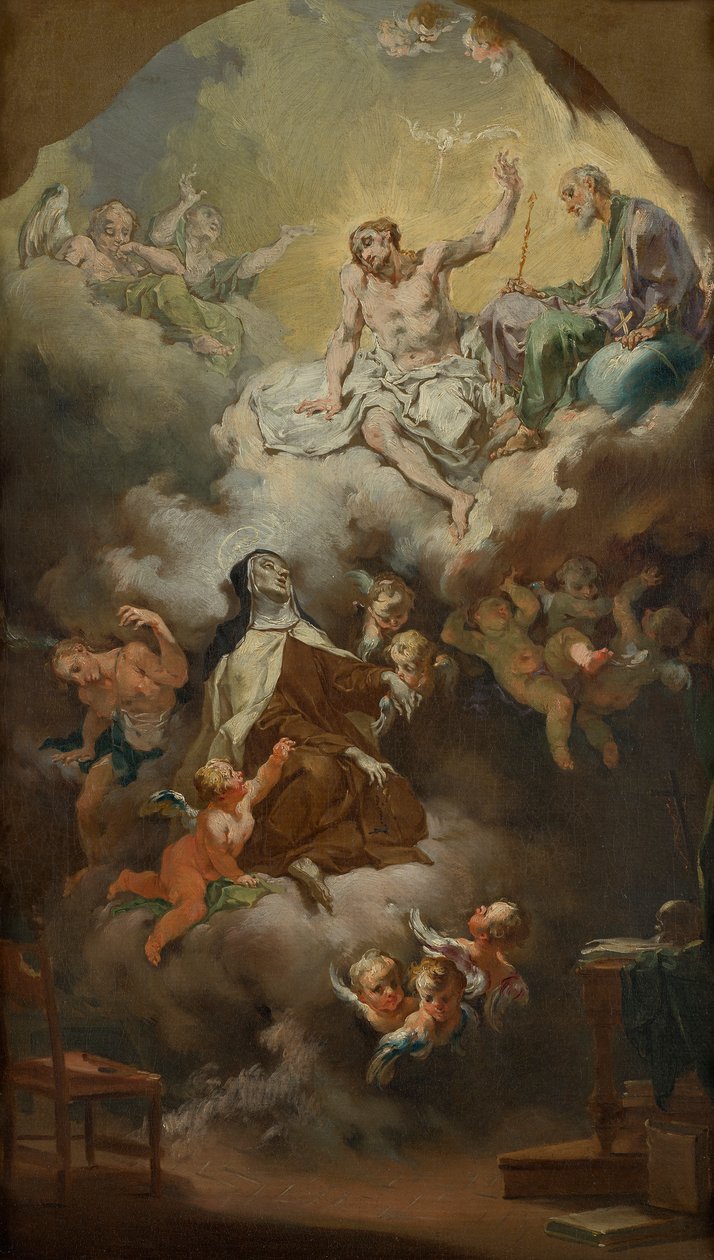 Antagelsen av den hellige Teresa av Ávila av Caspar Franz Sambach