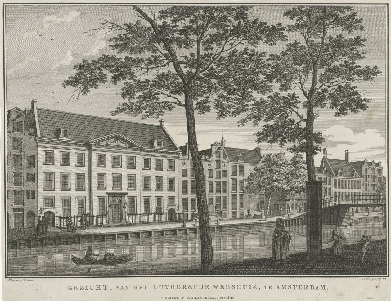Utsikt over det lutherske barnehjemmet i Amsterdam Utsikt over det lutherske barnehjemmet i Amsterdam (tittel på objekt) av Caspar Jacobsz. Philips