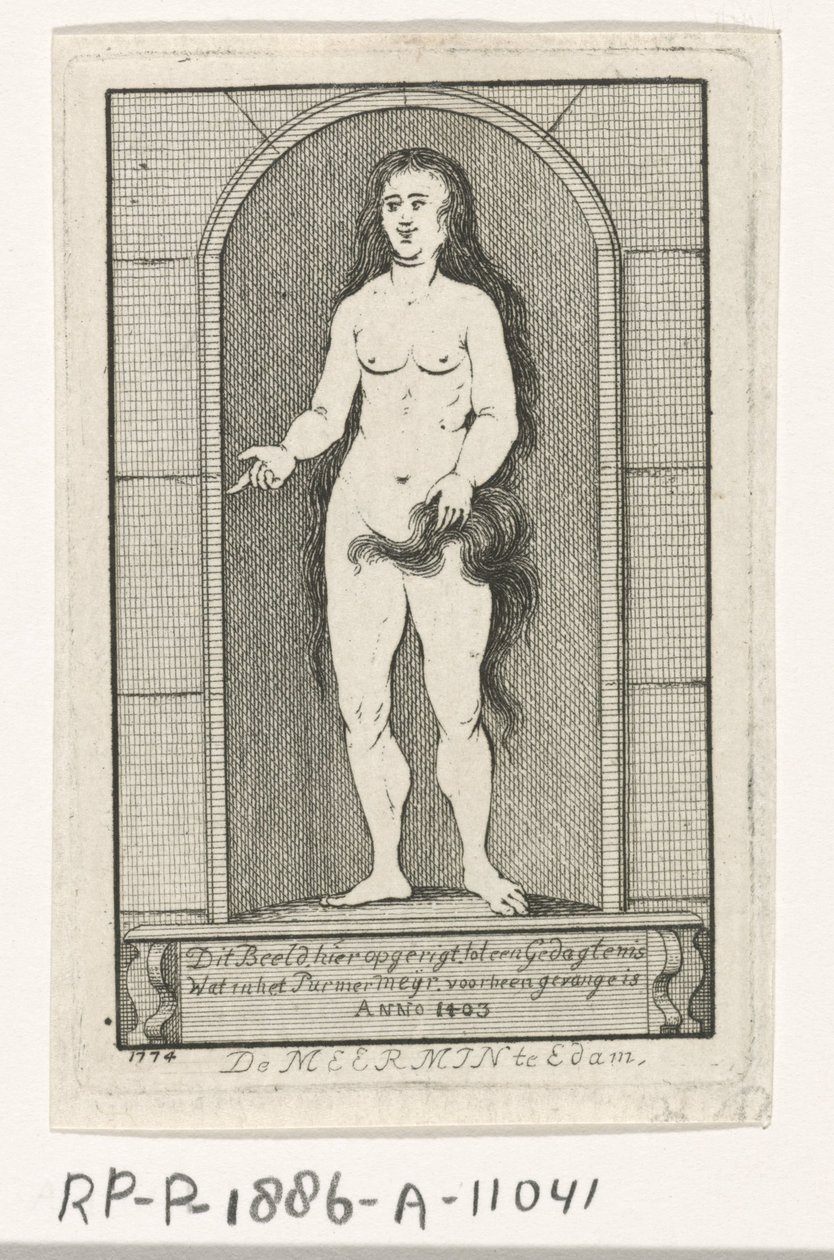 Nisje med statuen av en havfrue av Caspar Jacobsz. Philips