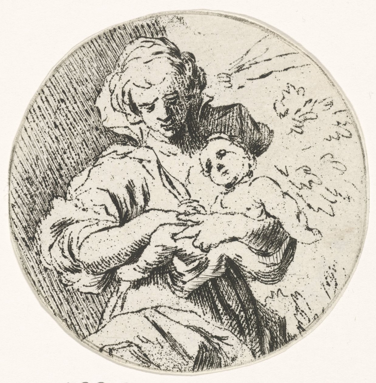Kvinne med barn i armene av Caspar Jacobsz. Philips