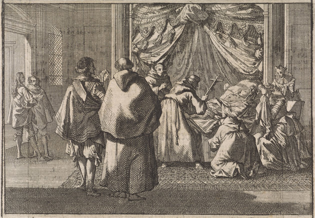 Død av Infante Isabella, guvernør i Nederland, i Brussel, 1633 av Caspar Luyken (attributed to)