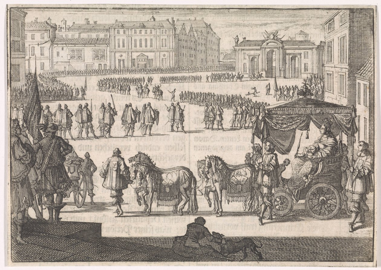 Innvielse av Christina, Sveriges dronning i Stockholm, 1650 av Caspar Luyken (attributed to)