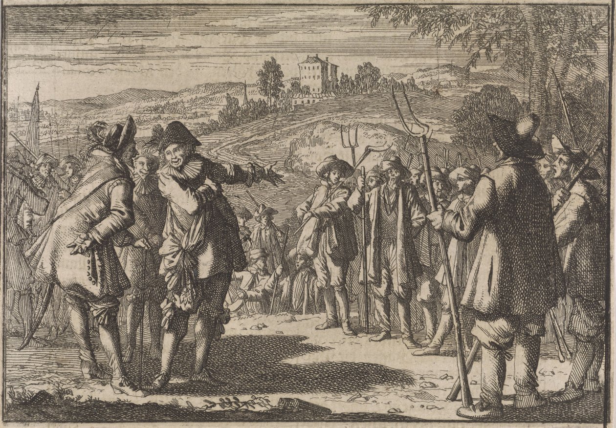 De engelske bøndenes opprør, 1645 av Caspar Luyken (attributed to)