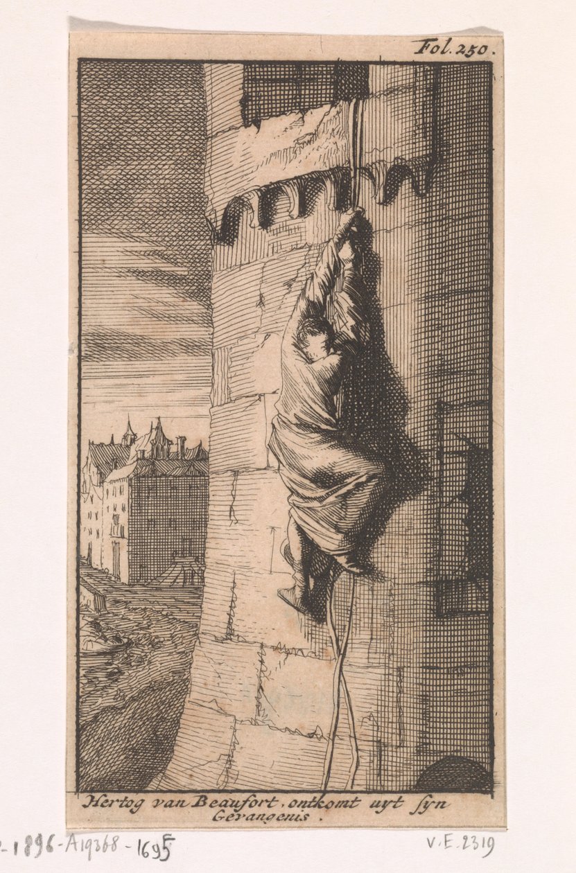 Hertugen av Beauforts flukt, 1648 av Caspar Luyken