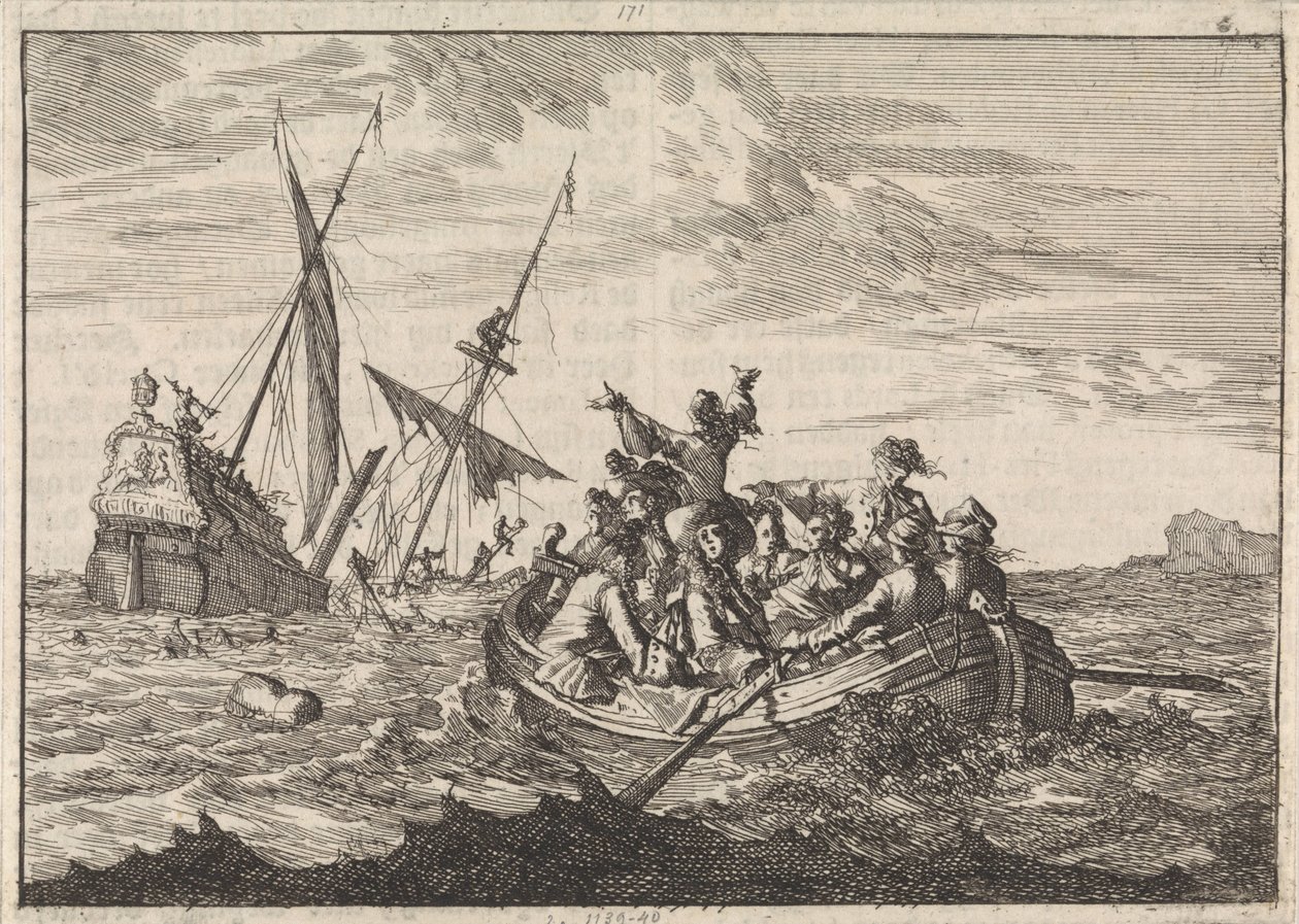 Forlis av hertugen av York på vei til Edinburgh, 1683 av Caspar Luyken