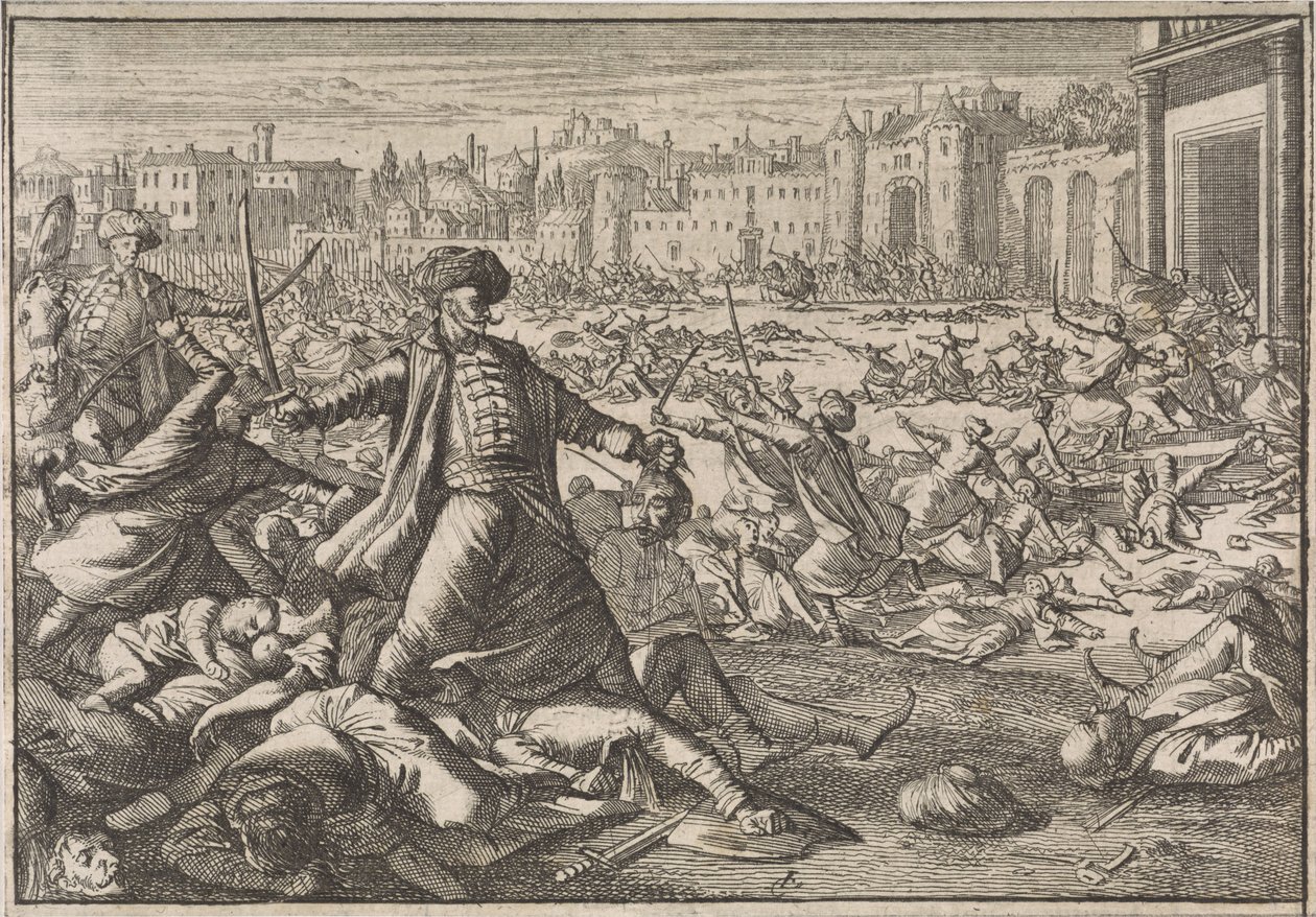 Erobring av Bagdad av tyrkerne, 1638 av Caspar Luyken