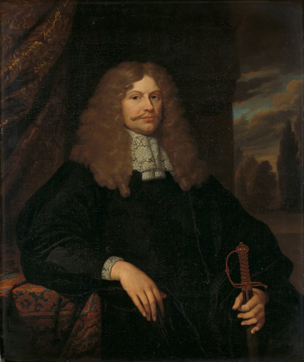Portrett av Cornelis Backer (1633-81), rådmann, rådmann og oberst i Amsterdam-militsen av Caspar Netscher