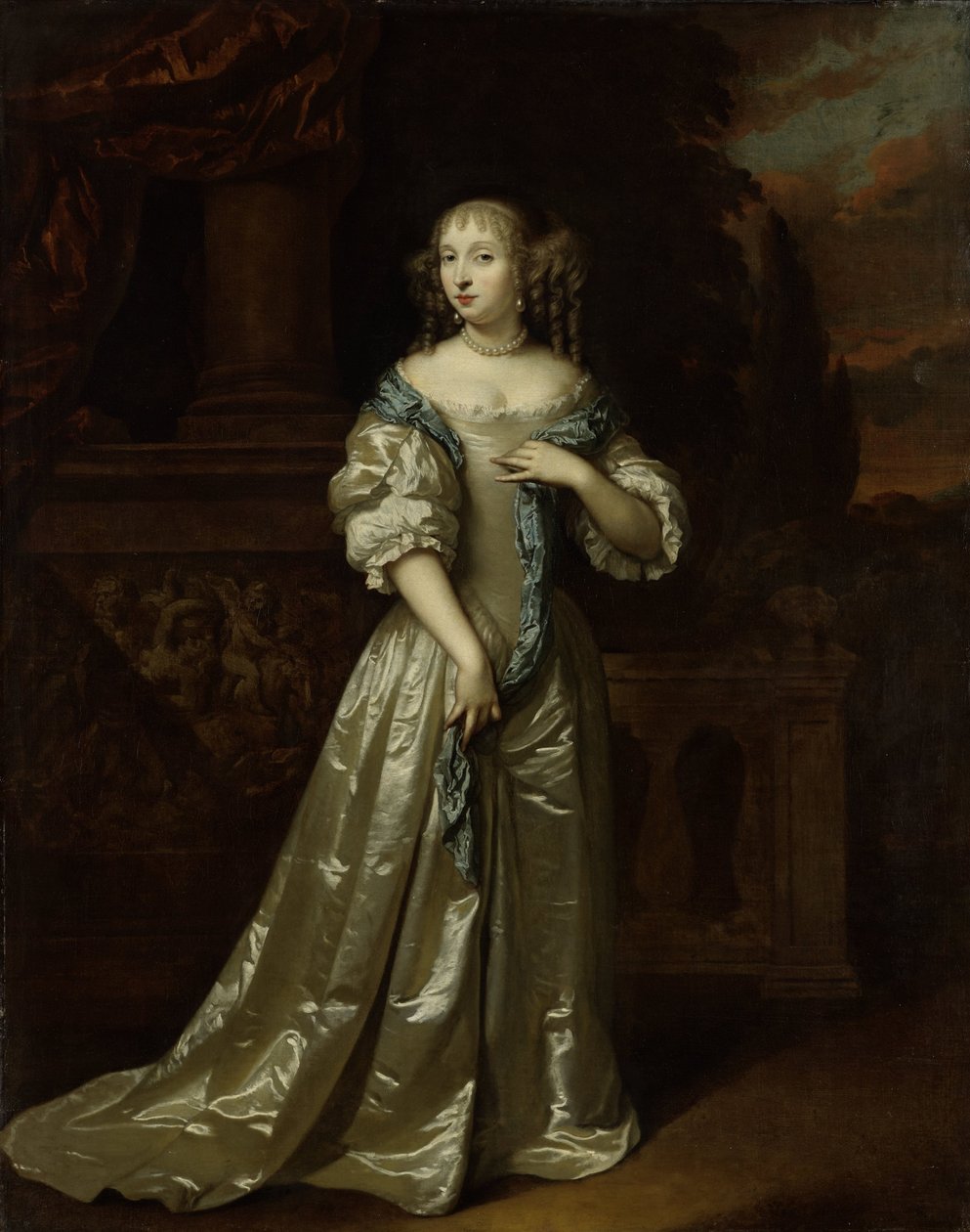 Portrett av Philippina Staunton, kone til Roelof van Arkel (1632-1709), herre av Broeckhuijsen av Caspar Netscher