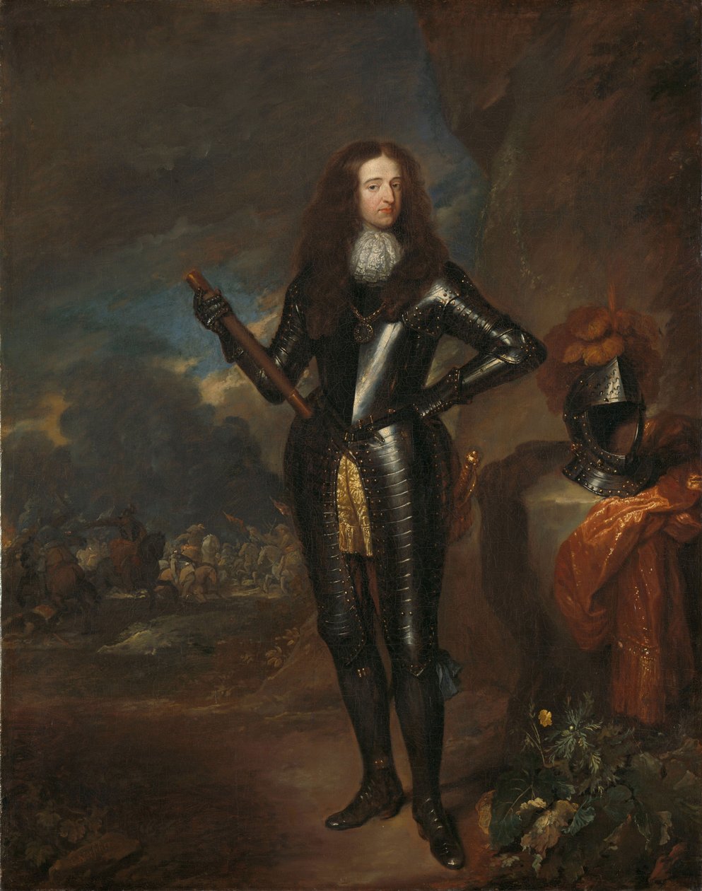 Portrett av Vilhelm III, Prins av Oransje og Stadtholder, ca. 1680-84 av Caspar Netscher