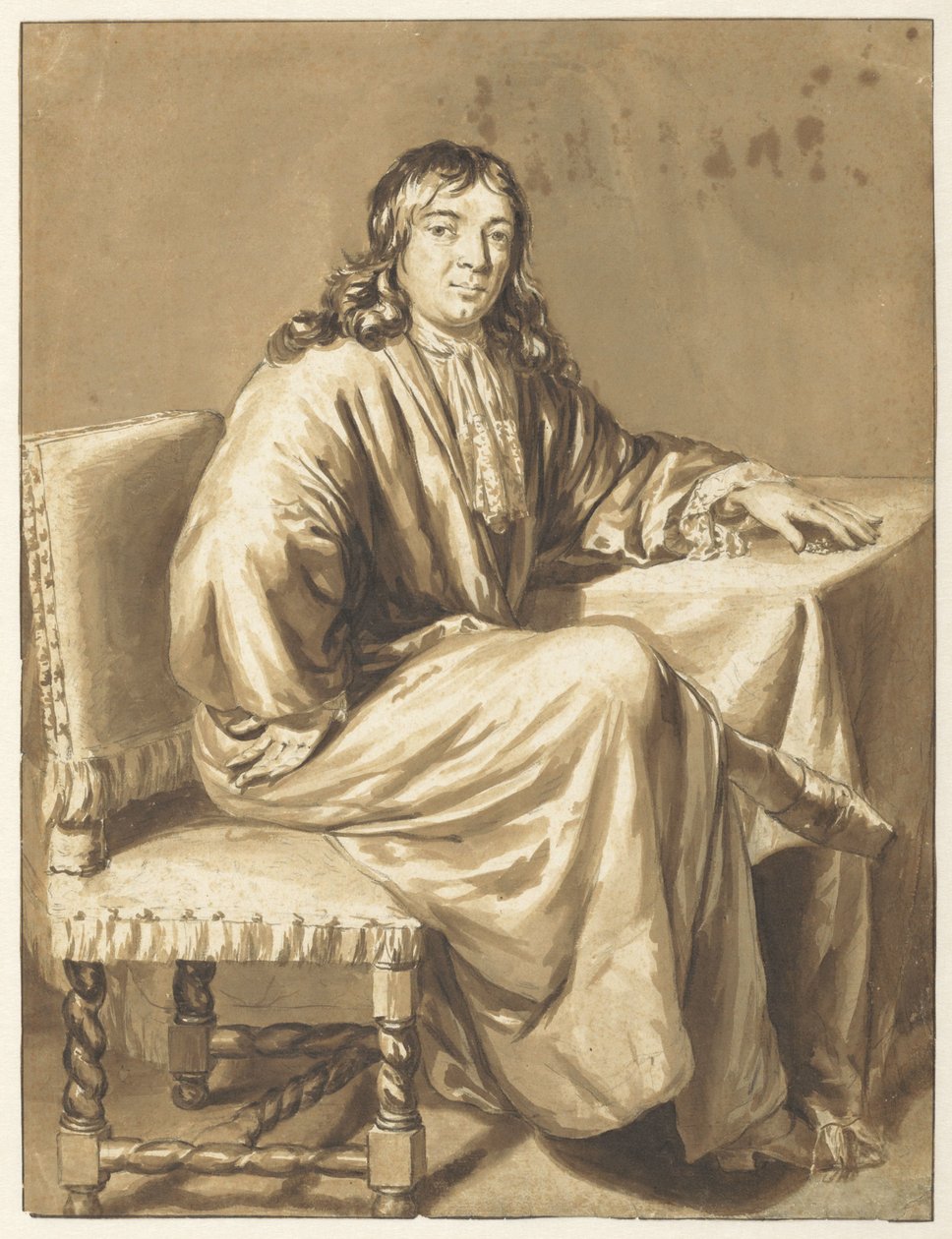 Portrett av Cornelis de Man av Caspar Netscher