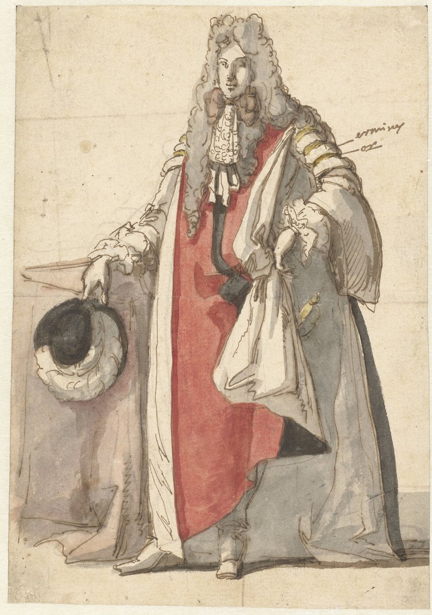 Portrett av William III, i statlig kjole av Caspar Netscher