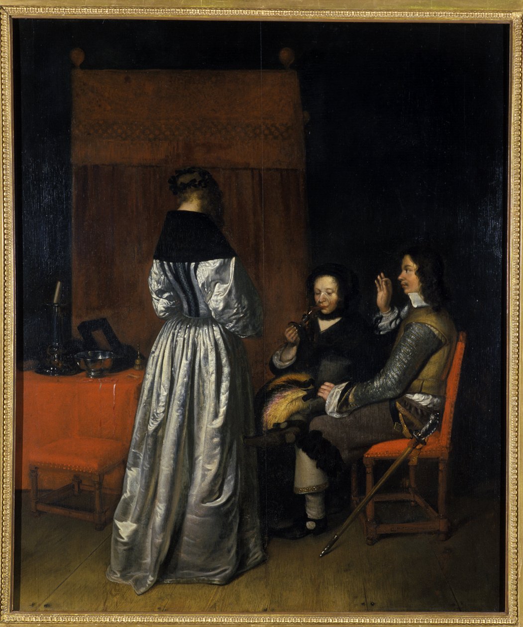 Besøket, 1655 av Caspar Netscher