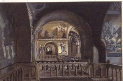 En utsikt fra et galleri i St.Marks-basilikaen, Venezia av Caspar Purdon Clarke