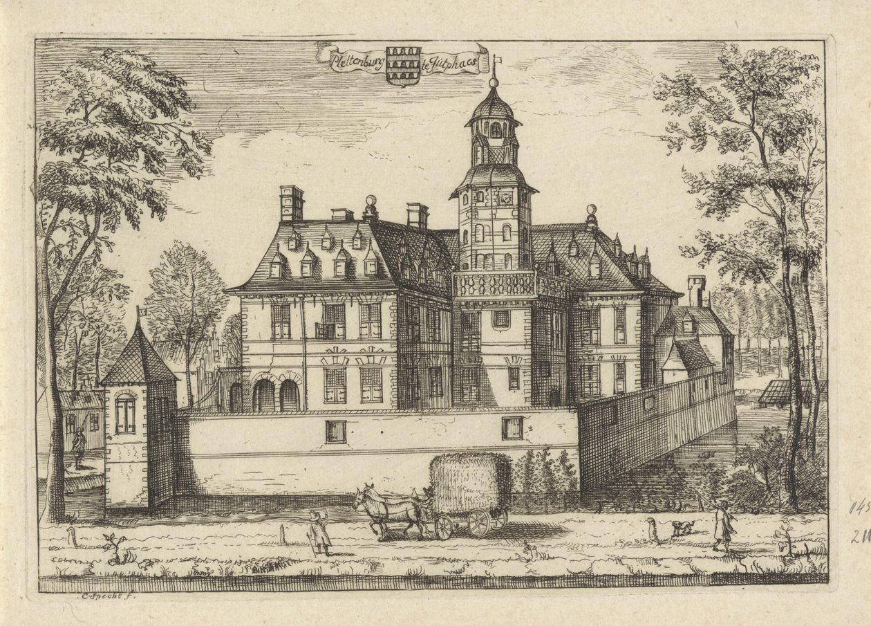 Huset Plettenburg i Jutphaas Plettenburg i Jutphaes (tittel på objekt) av Caspar Specht
