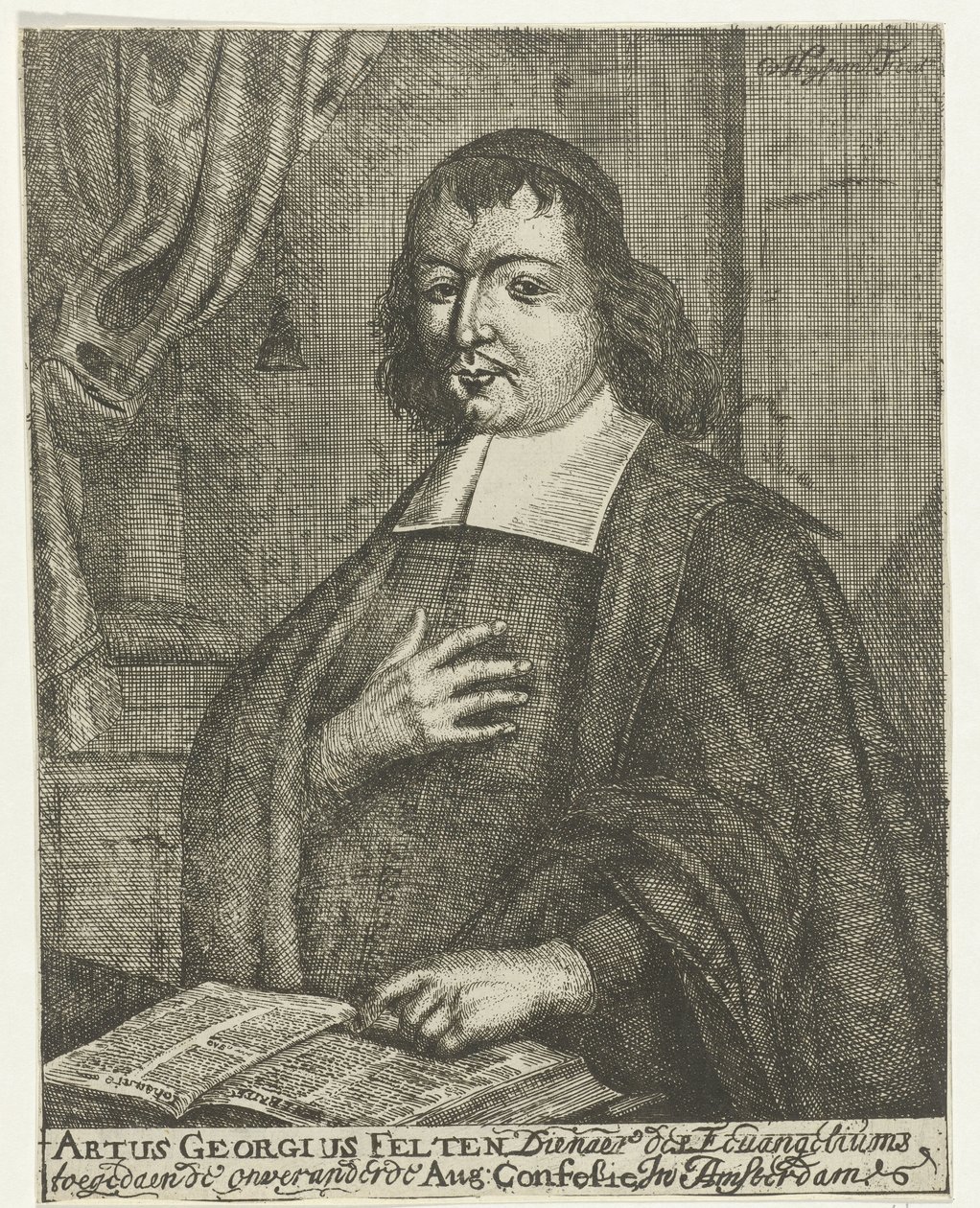 Portrett av Artus Georg Velten av Caspar van Huysum