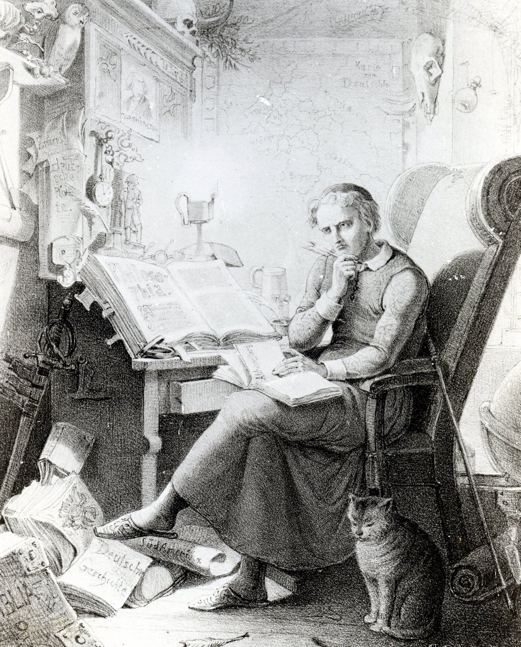 Filosof i studiet sitt av Casper Johann Nepomuk Scheuren