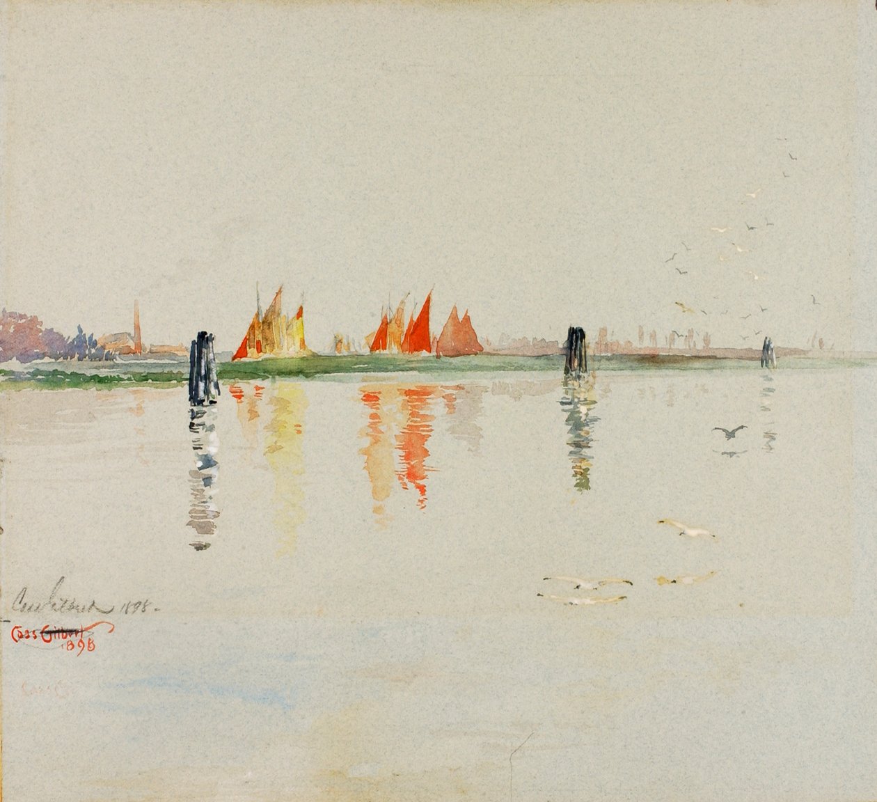 Lagunen, Venezia, 1898. av Cass Gilbert