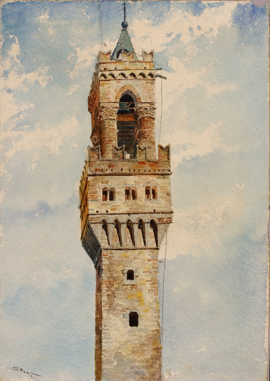 Tower of Palazzo Vecchio, Firenze, Italia, 1880. av Cass Gilbert