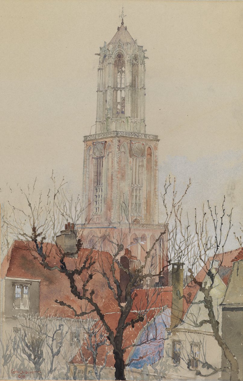 Tårnet til katedralen i Utrecht, Holland, 1898. av Cass Gilbert