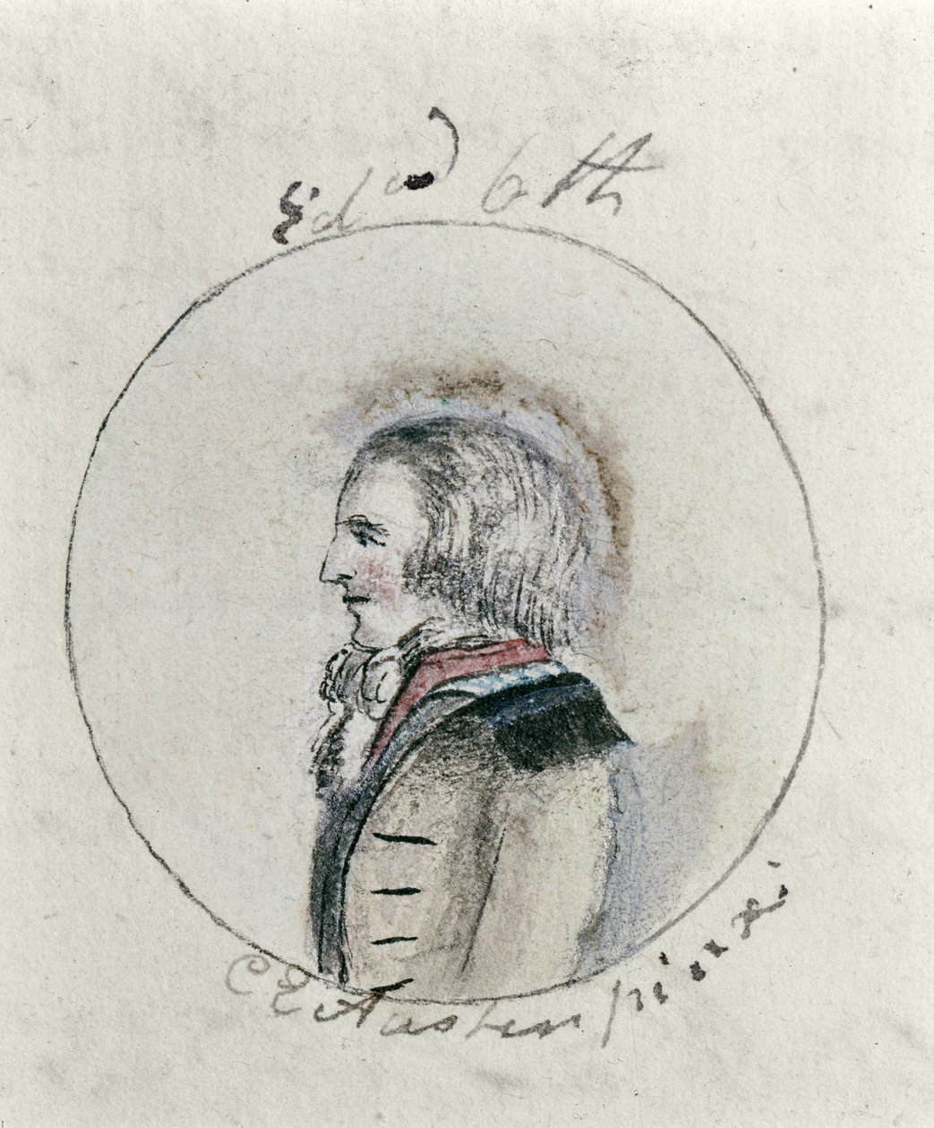 Edward VI (1537-53), ca. 1790 (penn og blekk og wc på papir) av Cassandra Austen