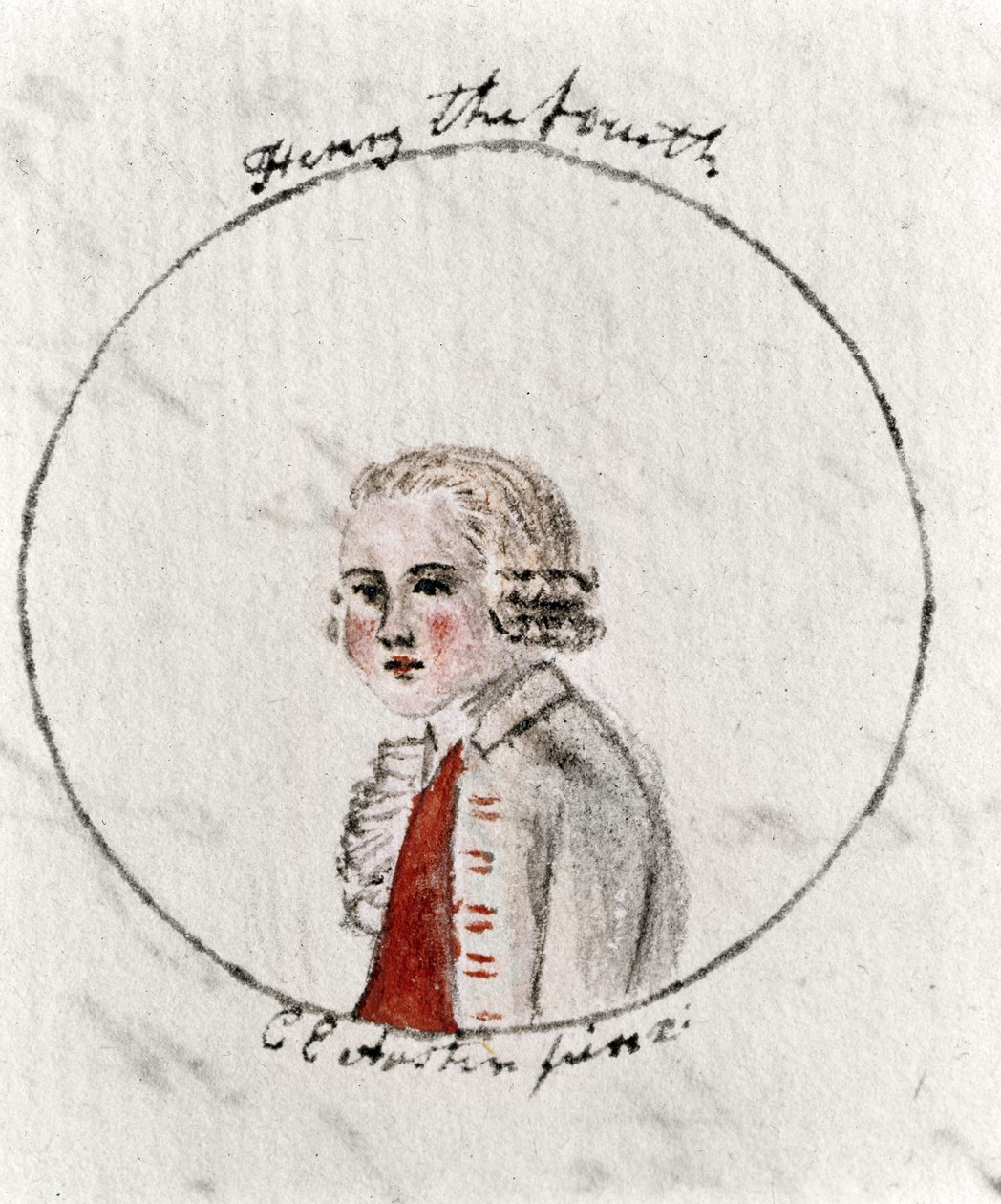 Henry IV, ca. 1790 (penn og blekk og wc på papir) av Cassandra Austen