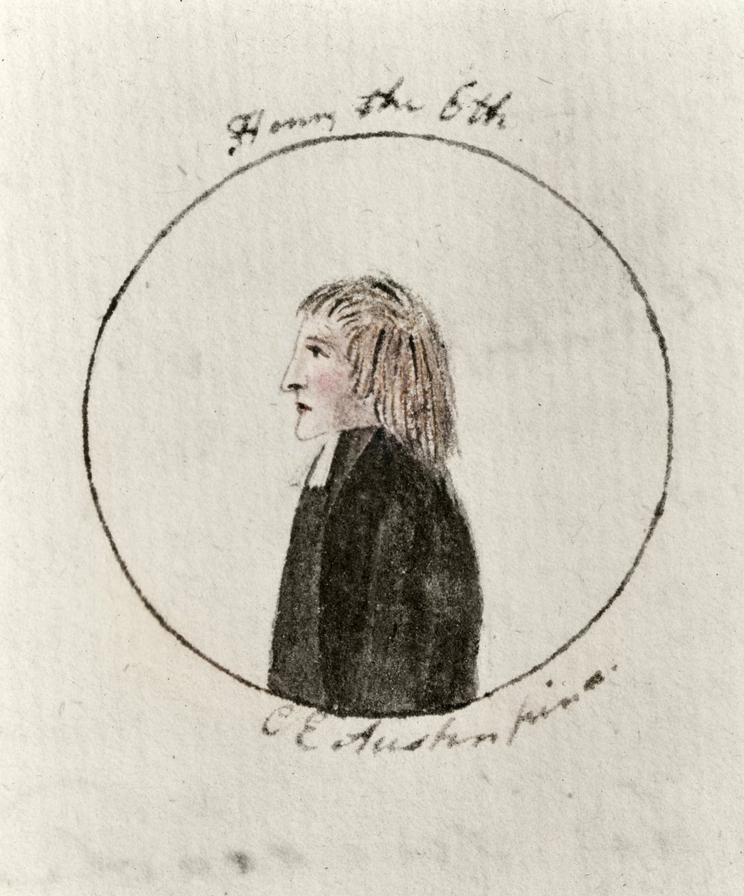 Henry VI, ca. 1790 (penn og blekk og wc på papir) av Cassandra Austen