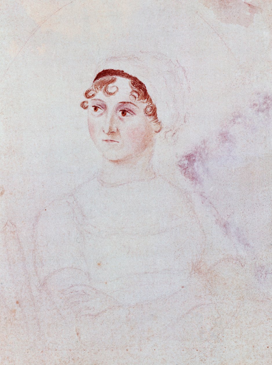 Portrett av Jane Austen, ca. 1810 (blyant og akvarell på papir) av Cassandra Austen