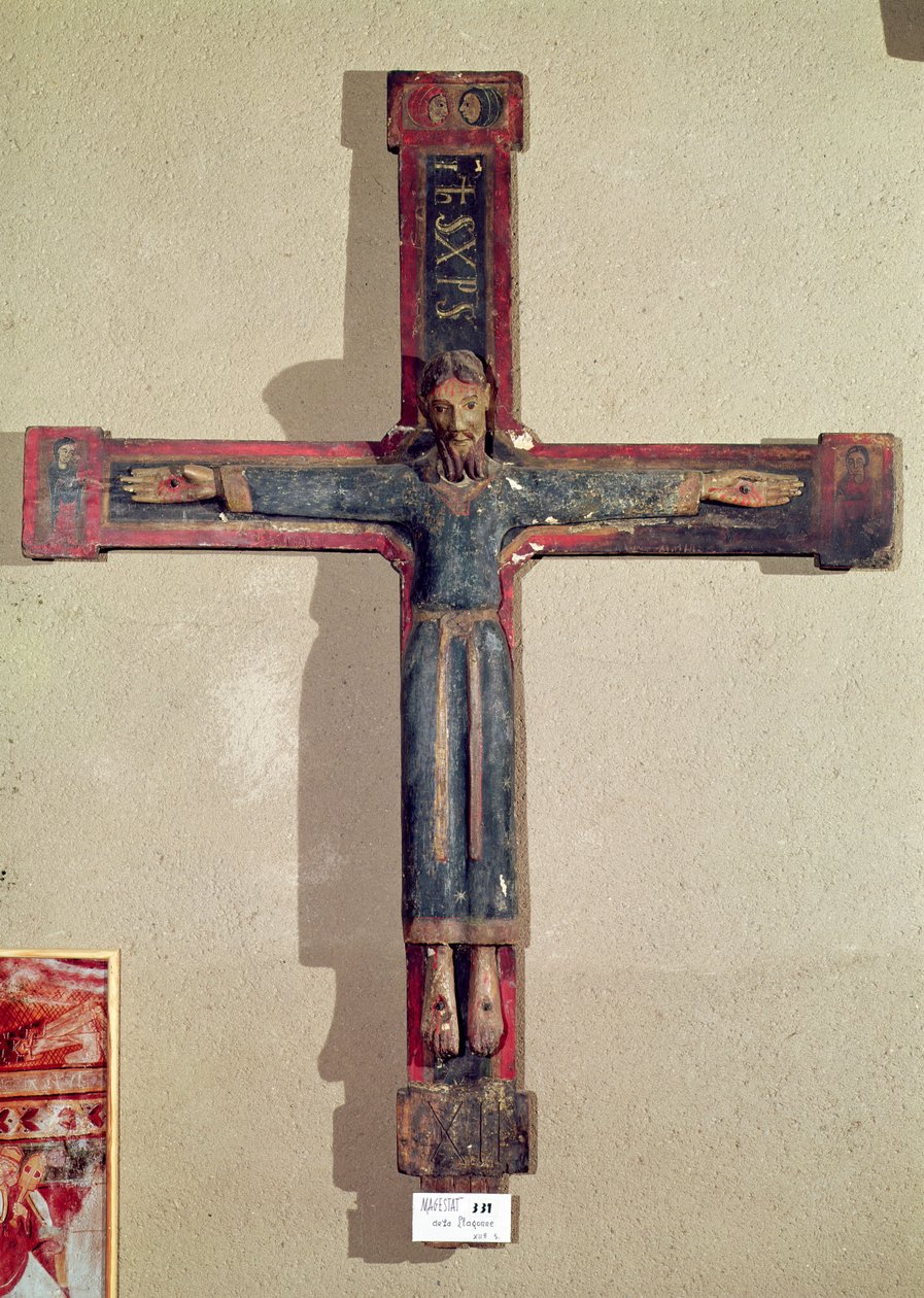 Magestat of La Llagonne (polykromt tre) av Catalan School