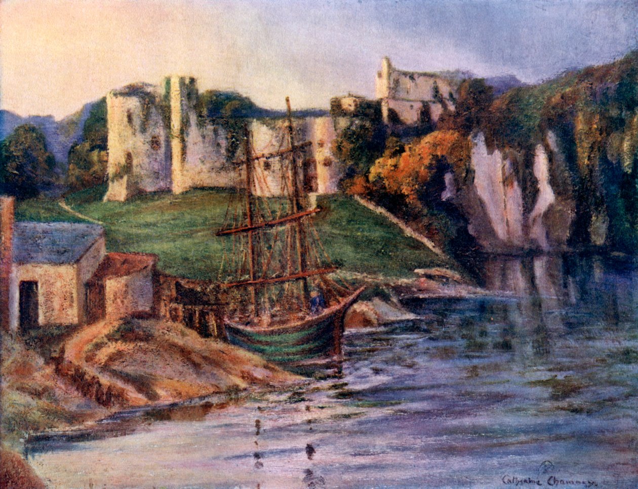 Chepstow Castle, Monmouthshire, Wales, 1924-1926. av Catharine Chamney