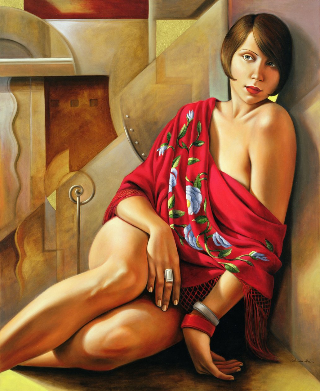 Autumn Ruby (olje på lin) av Catherine Abel