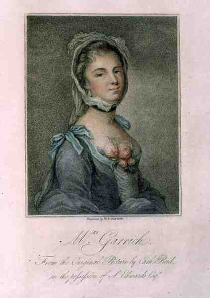 Mrs Garrick, gravert av W.P. Sherlock av Catherine (after) Read