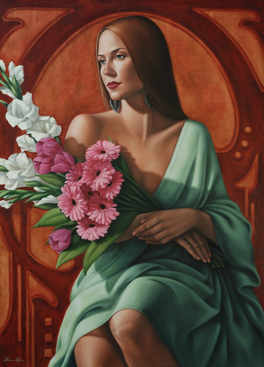 Grace (olje på lin) av Catherine Abel
