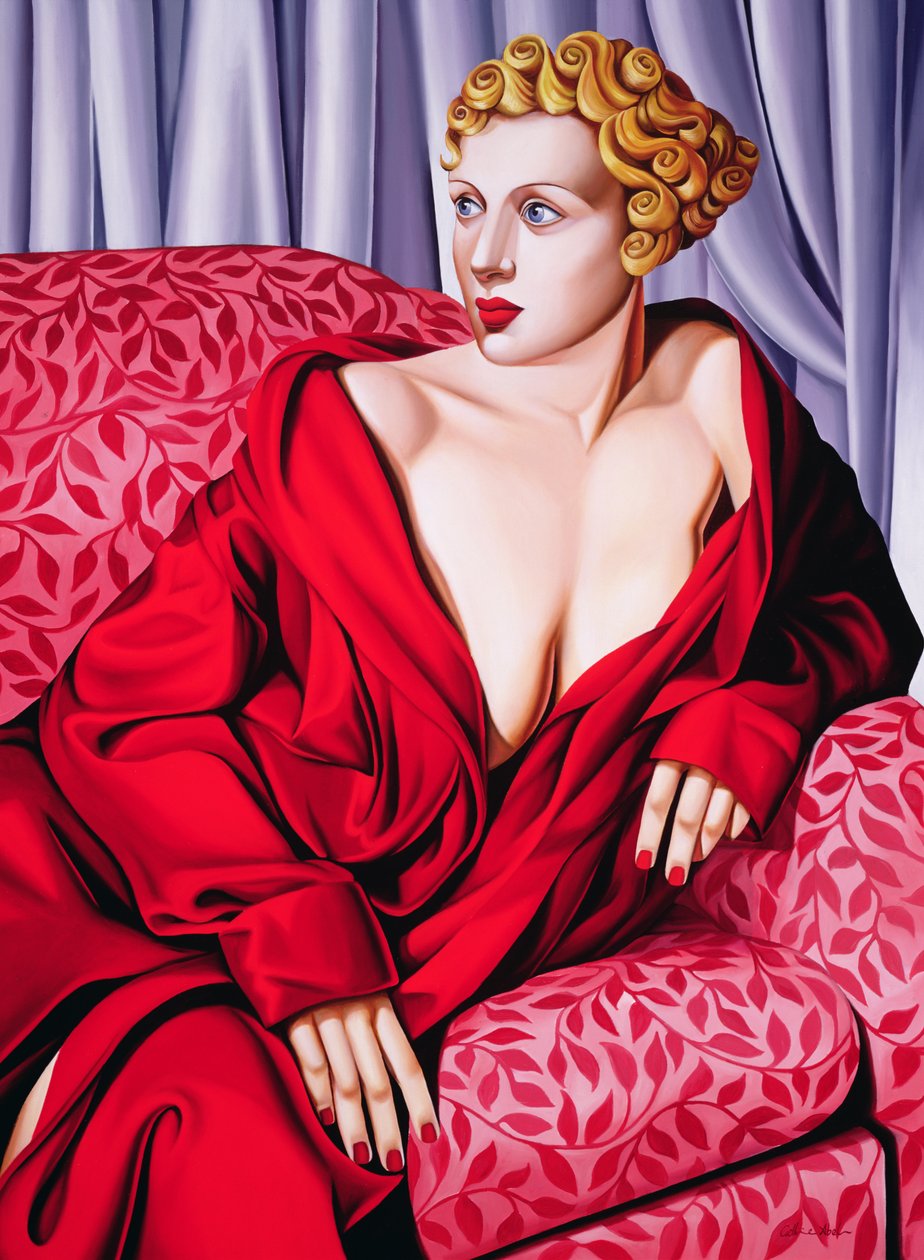 Rød kimono av Catherine Abel