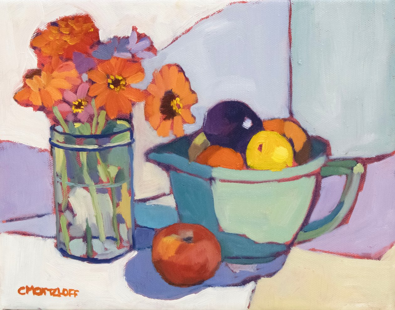En sommerettermiddag, 2024 (olje) av Catherine J Martzloff